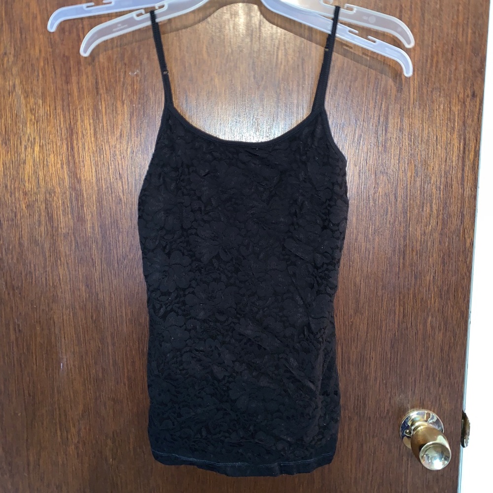 black lace camisole